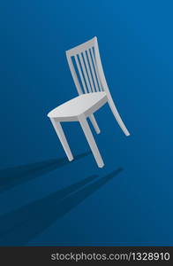 chair on blue background