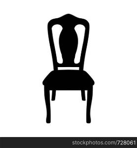 Chair Silhouette. Simple Black Design. Vector Illustration.