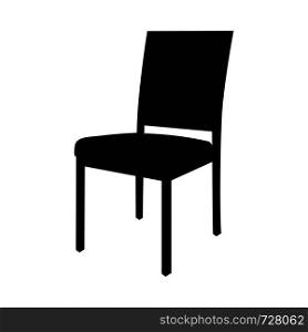 Chair Silhouette. Simple Black Design. Vector Illustration.