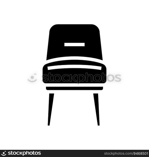 chair soft cozy glyph icon vector. chair soft cozy sign. isolated symbol illustration. chair soft cozy glyph icon vector illustration