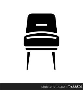 chair soft cozy glyph icon vector. chair soft cozy sign. isolated symbol illustration. chair soft cozy glyph icon vector illustration