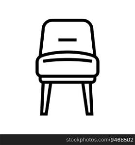 chair soft cozy line icon vector. chair soft cozy sign. isolated contour symbol black illustration. chair soft cozy line icon vector illustration