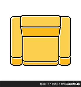 chair top view color icon vector. chair top view sign. isolated symbol illustration. chair top view color icon vector illustration