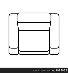 chair top view line icon vector. chair top view sign. isolated contour symbol black illustration. chair top view line icon vector illustration