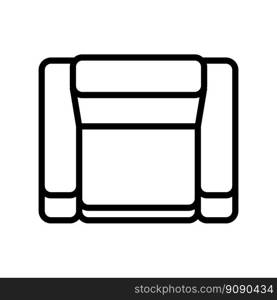 chair top view line icon vector. chair top view sign. isolated contour symbol black illustration. chair top view line icon vector illustration