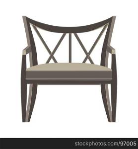 Chair vector icon illustration isolated view furniture design flat style modern retro