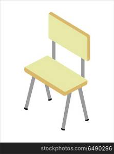 Chair Vector Illustration in Isometric Projection. Chair vector illustration in isometric projection. Furniture picture for web pages, app, icons, infographics, logotype design. Isolated on white background.. Chair Vector Illustration in Isometric Projection