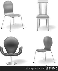 Chairs set vector image