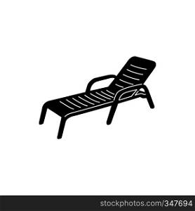Chaise icon in simple style isolated on white background. Summer and vacation symbol. Chaise icon, simple style