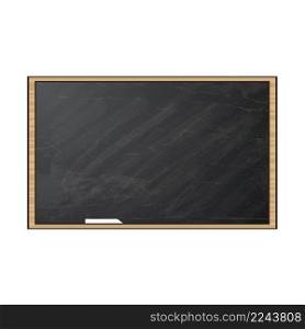 Chalk board. Vector illustration. Blackboard isolated on white background.