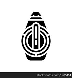 chalk line reel glyph icon vector. chalk line reel sign. isolated contour symbol black illustration. chalk line reel glyph icon vector illustration