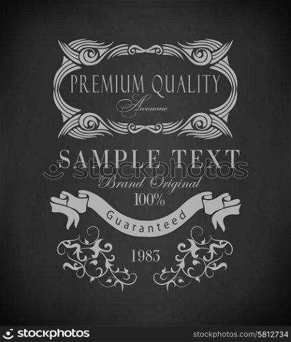 Chalk typography, calligraphic design elements can be used for invitation, congratulation or website
