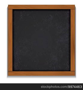 Chalkboard wood frame isolated on white background.. Chalkboard wood frame isolated on white background
