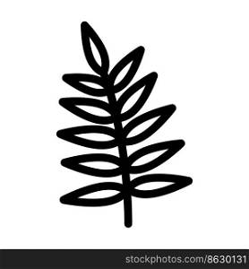 chamaedorea tropical leaf line icon vector. chamaedorea tropical leaf sign. isolated contour symbol black illustration. chamaedorea tropical leaf line icon vector illustration
