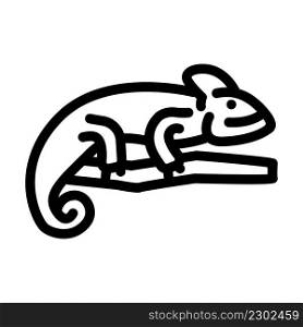 chameleon animal line icon vector. chameleon animal sign. isolated contour symbol black illustration. chameleon animal line icon vector illustration