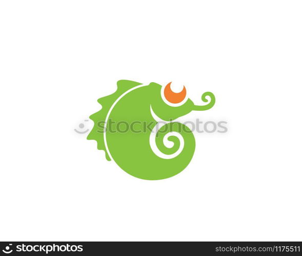 chameleon vector icon logo illustration design template