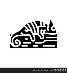 chameleon wild animal glyph icon vector. chameleon wild animal sign. isolated contour symbol black illustration. chameleon wild animal glyph icon vector illustration