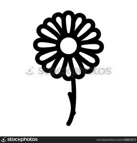 chamomile flower line icon vector. chamomile flower sign. isolated contour symbol black illustration. chamomile flower line icon vector illustration