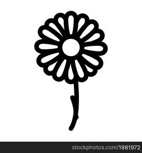 chamomile flower line icon vector. chamomile flower sign. isolated contour symbol black illustration. chamomile flower line icon vector illustration