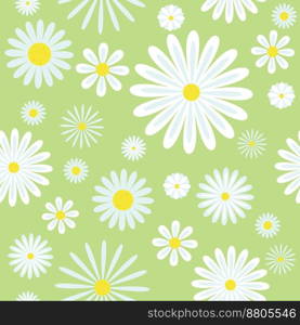 Chamomiles seamless pattern vector image