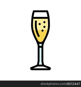 champagne beverage drink color icon vector. champagne beverage drink sign. isolated symbol illustration. champagne beverage drink color icon vector illustration