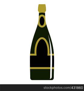 Champagne bottle icon flat isolated on white background vector illustration. Champagne bottle icon isolated