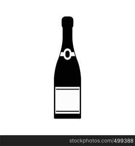 Champagne bottle icon in simple style isolated on white. Champagne bottle icon, simple style