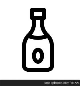 champagne bottle, icon on isolated background