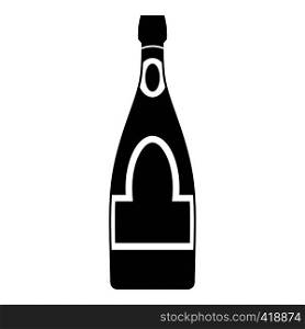 Champagne bottle icon. Simple illustration of champagne bottle vector icon for web. Champagne bottle icon, simple style