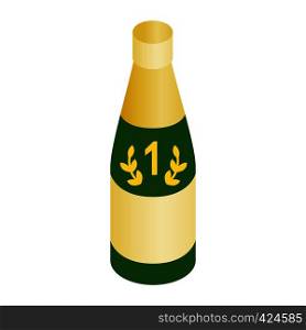 Champagne for the winner isometric 3d icon on a white background. Champagne for the winner isometric 3d icon