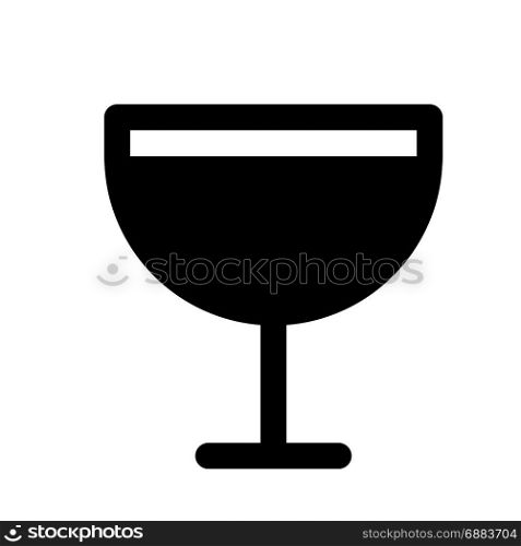 champagne glass, icon on isolated background,