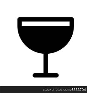 champagne glass, icon on isolated background,