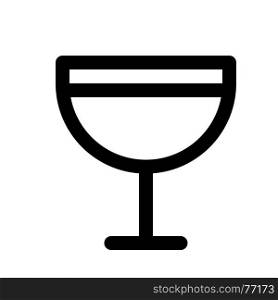 champagne glass, icon on isolated background