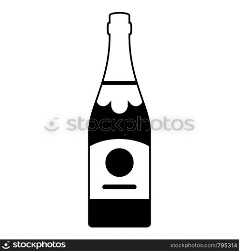 Champagne icon. Simple illustration of champagne vector icon for web design isolated on white background. Champagne icon, simple style