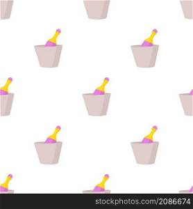 Champagne in bucket pattern seamless background texture repeat wallpaper geometric vector. Champagne in bucket pattern seamless vector