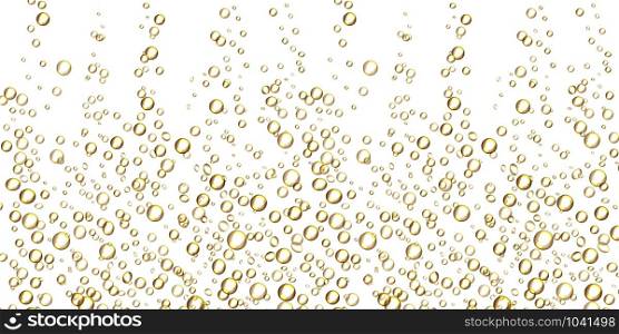Champagne or soda background. Realistic fresh fizzing bubbles. Carbonated drink with bubbles. Vector illustration underwater ball on white background. Champagne or soda background. Realistic fizzing bubbles. Carbonated drink with bubbles. Vector illustration