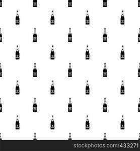 Champagne pattern seamless in simple style vector illustration. Champagne pattern vector