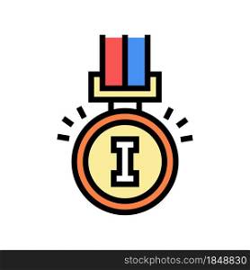 champion award color icon vector. champion award sign. isolated symbol illustration. champion award color icon vector illustration