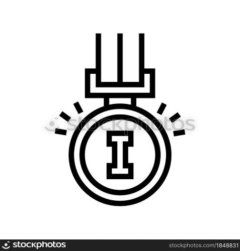 champion award line icon vector. champion award sign. isolated contour symbol black illustration. champion award line icon vector illustration
