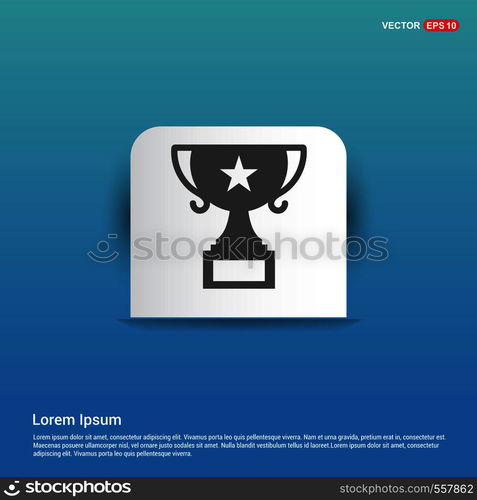 Champion cup icon - Blue Sticker button