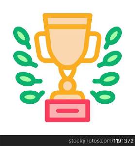 Champion Cup Icon Vector. Outline Champion Cup Sign. Isolated Contour Symbol Illustration. Champion Cup Icon Vector Outline Illustration