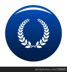 Champion wreath icon. Simple illustration of champion wreath vector icon for any design blue. Champion wreath icon vector blue