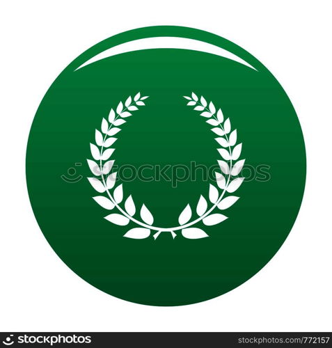 Champion wreath icon. Simple illustration of champion wreath vector icon for any design green. Champion wreath icon vector green