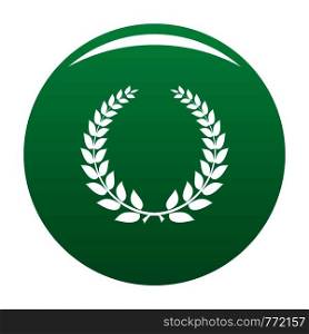Champion wreath icon. Simple illustration of champion wreath vector icon for any design green. Champion wreath icon vector green