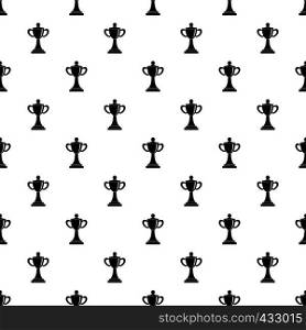 Championship cup pattern seamless in simple style vector illustration. Championship cup pattern vector