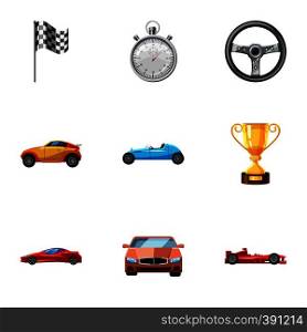 Championship icons set. Cartoon illustration of 9 championship vector icons for web. Championship icons set, cartoon style