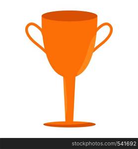 Championship winner symbol. Winner cup icon. Trophy button. Vector flat illustration isolated on white background. Championship winner symbol. Winner cup icon. Trophy button.
