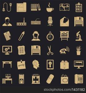 Chancellery icons set. Simple set of 36 chancellery vector icons for web for any design. Chancellery icons set, simple style
