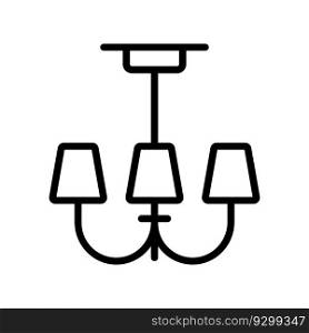 chandelier icon vector illustration logo design