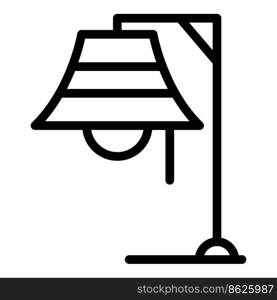 Chandelier l&icon outline vector. Stand light. Home illumination. Chandelier l&icon outline vector. Stand light